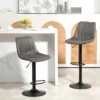 2er Set Barhocker Im Retrodesign, Inkl. Fußstütze, Höhenverstellbar, Gaslift, Dunkelgrau