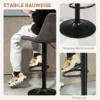 2er Set Barhocker Im Retrodesign, Inkl. Fußstütze, Höhenverstellbar, Gaslift, Dunkelgrau
