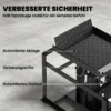 2er Set Hydraulische Auffahrrampe Höhenverstellbar Schwellenrampe 3 T Tragkraft, Bordsteinrampe Für Reifen Bis 23 Cm