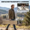 2er Set Klappbare Auffahrrampe Metall Schwellenrampe Mit Griffen Bis 400 Kg, Für Reifen Bis 22,5 Cm