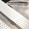 2er Set Klappbare Auffahrrampe Metall Schwellenrampe Mit Griffen Bis 400 Kg, Für Reifen Bis 22,5 Cm