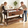 3 in 1 Multi Spieltisch Drehbar Multifunktionstisch Mit Billardtisch Tischfußball Airhockey Ablagefach