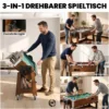 3 in 1 Multi Spieltisch Drehbar Multifunktionstisch Mit Billardtisch Tischfußball Airhockey Ablagefach