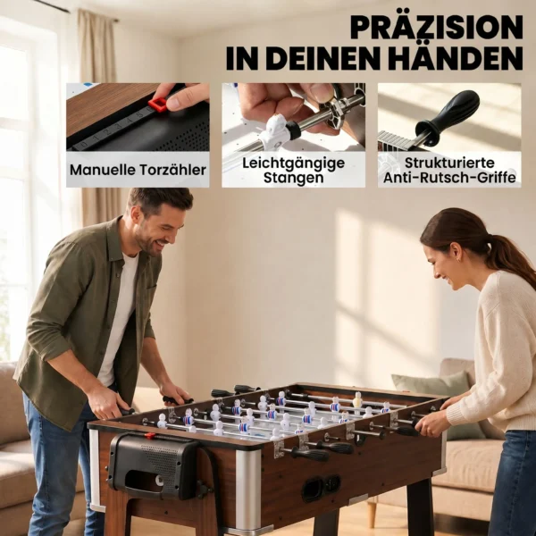 3 in 1 Multi Spieltisch Drehbar Multifunktionstisch Mit Billardtisch Tischfußball Airhockey Ablagefach