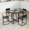 3 teiliges Bartisch Set Hochtisch Set 3 teilig, 2 Stühle, 1 Tisch, 90 Cm X 47 Cm X 76 Cm, Schwarz