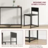 3 teiliges Bartisch Set Hochtisch Set 3 teilig, 2 Stühle, 1 Tisch, 90 Cm X 47 Cm X 76 Cm, Schwarz