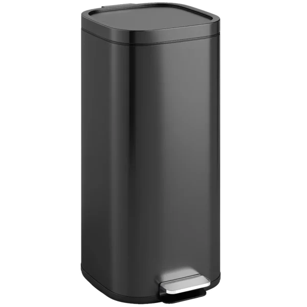 30L Küchenmülleimer Pedaleimer Mit Deckel, Soft Close Und Offenhalte Funktion Für Küche, Zuhause