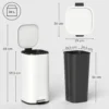 30L Küchenmülleimer Pedaleimer Mit Deckel, Soft Close Und Offenhalte Funktion Für Küche, Zuhause