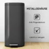 30L Küchenmülleimer Pedaleimer Mit Deckel, Soft Close Und Offenhalte Funktion Für Küche, Zuhause