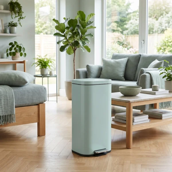 30L Küchenmülleimer Pedaleimer Mit Deckel, Soft Close Und Offenhalte Funktion Für Küche, Zuhause