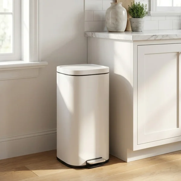 30L Küchenmülleimer Pedaleimer Mit Deckel, Soft Close Und Offenhalte Funktion Für Küche, Zuhause