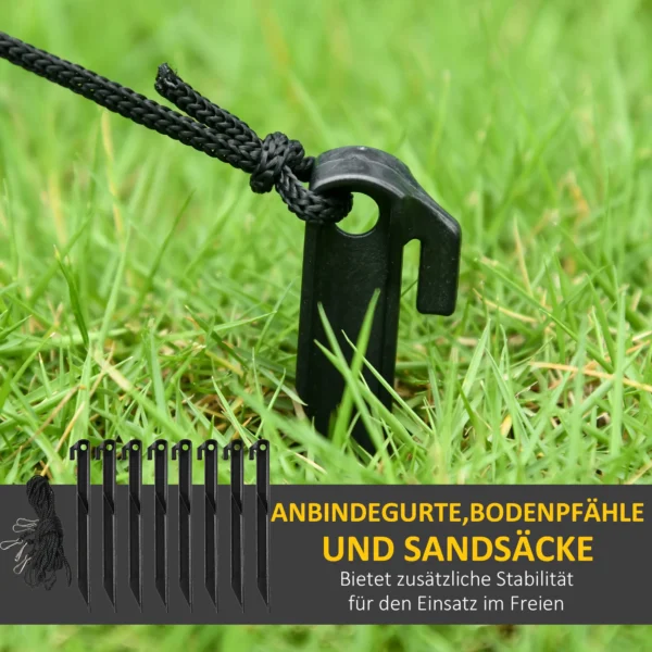 3er Set Aufblasbare Weihnachtsbäume, Inkl. Gebläse, In Und Outdoor, Inkl. Befestigungsmaterial, Weiß+Gold
