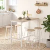 5 teiliges Bartisch Set Für 4 Personen, Industrieller Stehtisch Mit Hockern Für Küche & Esszimmer, Eiche