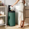 50L Sensor Mülleimer, Berührungslos Küchenmülleimer Mit Bewegungssensor, Fingerabdruckresistent