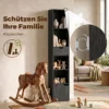 6 Fach Bücherregal Mit Schublade Und Verstellbarem Fach, Freistehender Aufbewahrungsschrank, 30 X 24 X 158 Cm, Schwarz
