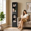 6 Fach Bücherregal Mit Schublade Und Verstellbarem Fach, Freistehender Aufbewahrungsschrank, 30 X 24 X 158 Cm, Schwarz