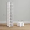 8 stufiges Schuhregal, Schuhschrank, Faltbar, Belüftete Rückseite, Kunststoff, Weiß