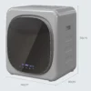 Ablufttrockner 4 Kg Mit Smart Modus, 800 W Kompakttrockner Mit Edelstahltrommel, Silber