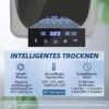 Ablufttrockner 4 Kg Mit Smart Modus, 800 W Kompakttrockner Mit Edelstahltrommel, Silber