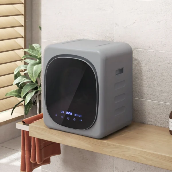 Ablufttrockner 4 Kg Mit Smart Modus, 800 W Kompakttrockner Mit Edelstahltrommel, Silber