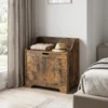 Aufbewahrungstruhe Mit Sicherheits Scharnier, Holztruhe Mit Griffmulde Für Wohnzimmer & Flur, Rustikal Braun