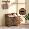 Aufbewahrungstruhe Mit Sicherheits Scharnier, Holztruhe Mit Griffmulde Für Wohnzimmer & Flur, Rustikal Braun