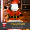 Aufblasbarer Weihnachtsmann Mit Schornstein, LED Beleuchtung, Integriertes Gebläse, 80 X 70 X 210 Cm