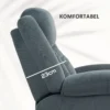Aufstehsessel Mit Weichem Bezug, Recliner Sessel Mit Fernbedienung Und Seitentaschen, Grau