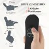 Aufstehsessel Mit Weichem Cordbezug, Recliner Sessel Mit Fernbedienung Und Seitentaschen, Dunkelgrau