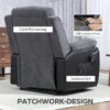 Aufstehsessel Mit Weichem Cordbezug, Recliner Sessel Mit Fernbedienung Und Seitentaschen, Dunkelgrau