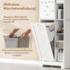 Badkamerkast Smalle Badkast Met 6 Open Vakken En Wasmand, 2 Lades En Soft Close Deur, Wit