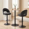 Barhocker 2er Set, Höhenverstellbar Und Drehbar, Für Theke, Dunkelgrau