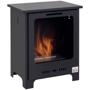 Bioethanol Kamin 0,9 L Ethanol Brenner, 3 Std. Brenndauer, Innenkamin Ohne Rauch, Metall, 40 X 30 X 50 Cm, Tischkamin Für Wohnzimmer & Schlafzimmer