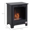 Bioethanol Kamin 0,9 L Ethanol Brenner, 3 Std. Brenndauer, Innenkamin Ohne Rauch, Metall, 40 X 30 X 50 Cm, Tischkamin Für Wohnzimmer & Schlafzimmer