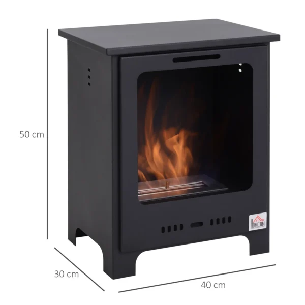 Bioethanol Kamin 0,9 L Ethanol Brenner, 3 Std. Brenndauer, Innenkamin Ohne Rauch, Metall, 40 X 30 X 50 Cm, Tischkamin Für Wohnzimmer & Schlafzimmer