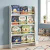 Bücherregal Kinder, Kinderregal Mit 4 Regal, Wandregal Mit Kippschutz Montessori 60 X 10 X 98 Cm, Weiß