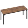 Bureau, Computertafel, Rustiek Ontwerp, Veel Ruimte, Spaanplaat, Bruin
