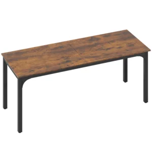 Bureau, Computertafel, Rustiek Ontwerp, Veel Ruimte, Spaanplaat, Bruin