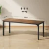 Bureau, Computertafel, Rustiek Ontwerp, Veel Ruimte, Spaanplaat, Bruin