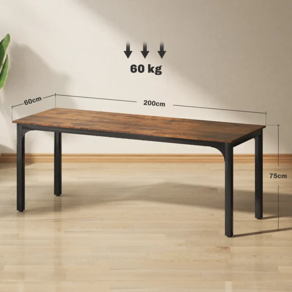 Bureau, Computertafel, Rustiek Ontwerp, Veel Ruimte, Spaanplaat, Bruin