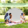 Campingzelt Für 3 4 Personen, Robust, Mit Tragetasche, 2 Öffnungen, Zubehör, Blau