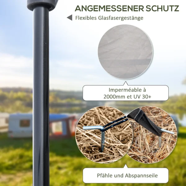 Campingzelt Für 3 4 Personen, Robust, Mit Tragetasche, 2 Öffnungen, Zubehör, Blau