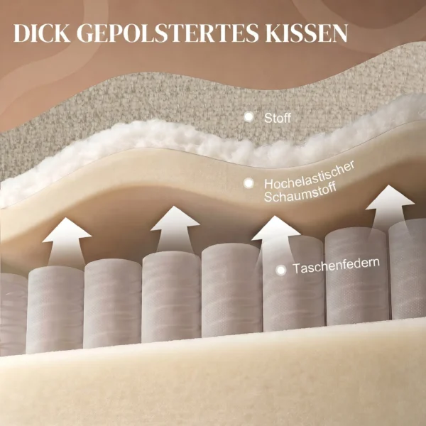 Chenille Relaxsessel, Manuell Verstellbar, 360° Dreh Und Wippsessel Mit Breitem Sitz, Hoher Rückenlehne, Cremeweiß