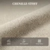Chenille Relaxsessel, Manuell Verstellbar, 360° Dreh Und Wippsessel Mit Breitem Sitz, Hoher Rückenlehne, Cremeweiß