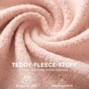 Draaibare Bureaustoel Van Teddyfleece, In Hoogte Verstelbaar, Met Wielen, Comfortschuim, Roze