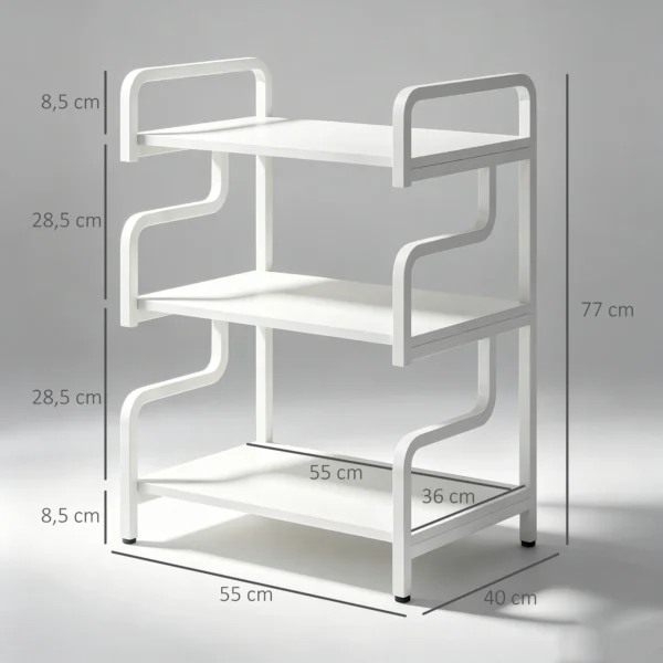 Druckerständer Druckertisch Mit 3 Ebenen Und Stauraum, 55 X 40 X 77cm