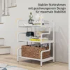 Druckerständer Druckertisch Mit 3 Ebenen Und Stauraum, 55 X 40 X 77cm