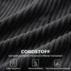 Ecksofa 4 Sitzer U Form Sofa Mit Stauraum Ottomane, 306 Cm Eckcouch Mit Cord Optik, 4 Kissen, Für Wohnzimmer