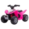 Elektro Kinderquad, LED Licht, Hupe, Breite Reifen, Bequemer Sitz, Rutschfeste Griffe, Rosa