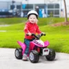 Elektro Kinderquad, LED Licht, Hupe, Breite Reifen, Bequemer Sitz, Rutschfeste Griffe, Rosa